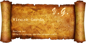 Vincze Gerda névjegykártya